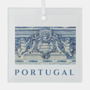 Ornement En Verre Tuiles murales portugaises bleues et blanches avec