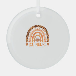Ornement En Verre Turquie Infirmière Leopard Thanksgiving ICU Infirm