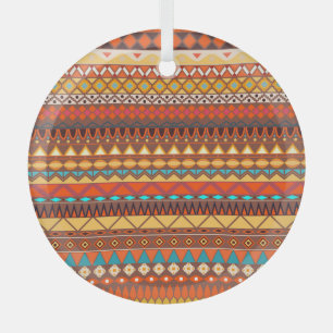 Ornement En Verre Un motif sans couture ethnique tribale coloré.