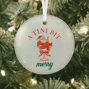 Ornement En Verre Un Noël un peu joyeux Père Noël