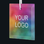 Ornement En Verre Upload Your Own Company Logo Custom Square<br><div class="desc">Custom Template Upload Your Own Business Company Logo Emblem or Photo Image to Glass Square Ornament. Home Décor / Holiday Accents / Ornaments Online Shop.</div>