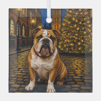 Ornement En Verre Vacances Bouledogue