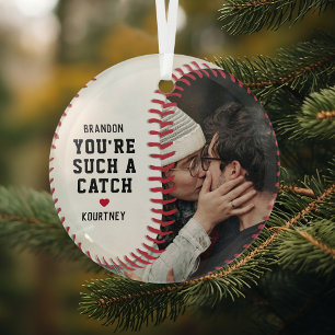 Ornement En Verre Ventilateur de baseball Boyfriend cadeau Noël