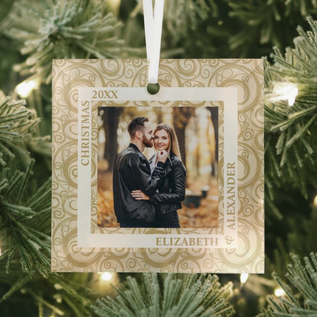 Ornement En Verre Verre d'or photo ivoire (Insitu)