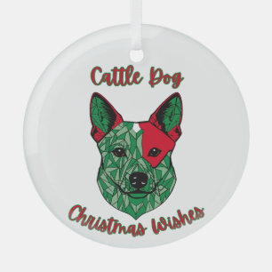 Ornement En Verre Vêtements de Noël de chien de bétail