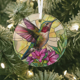 Ornement En Verre Vibrant colibri