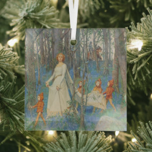 Ornement En Verre Vintage Christmas, The Fairy Woods (1903)