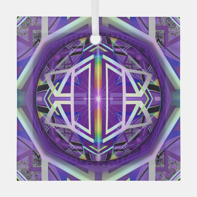 Ornement En Verre Violet W3 (Recto)