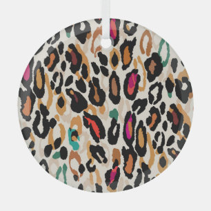 Ornement En Verre Vivid Posters de animaux léopards