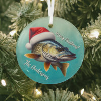Walleye portant un chapeau de Père Noël