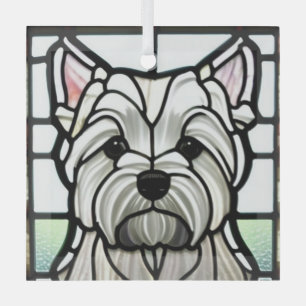 Ornement En Verre West Highland White Terrier "Verre tendu"