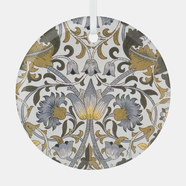 Ornement En Verre william morris lodsé floral textile (Recto)