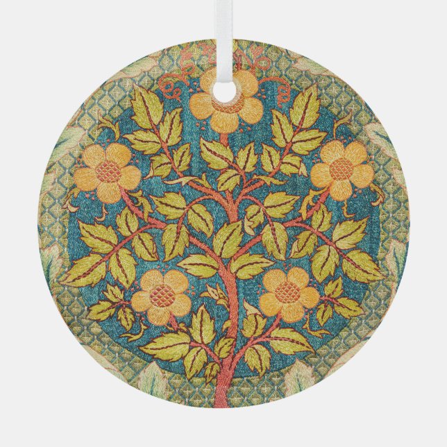 Ornement En Verre William Morris Rose Wreath : Arts et Métiers class (Recto)