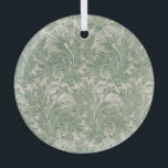 Ornement En Verre william morris tulip papier peint textile vert<br><div class="desc">William Morris conçoit le motif textile Tulip en 1875. La motif est décorée dans un style art floral,  dans des tons verts fluides,  et comprend une tulipe.</div>