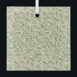 Ornement En Verre William Morris Willow Bough Garden Flower Classic<br><div class="desc">Ce dessin botanique de saule (1887) est basé sur le dessin original classique de William Morris (1834-1896) pour sa ligne de papier peint victorien anglais. Un magnifique feuillage riche.</div>