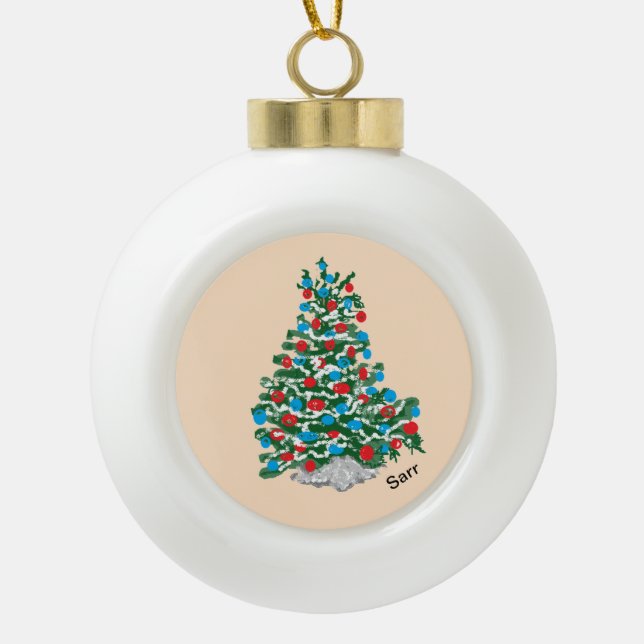 Ornement encadré : ARBRE DE NOËL (Devant)