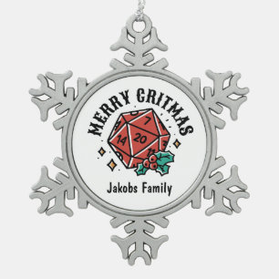 Ornement encadré de flocon de neige