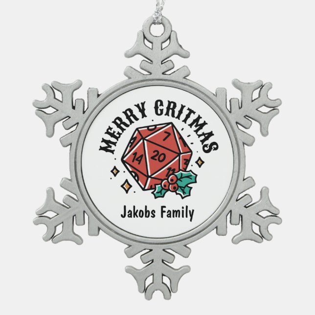 Ornement encadré de flocon de neige (Devant)