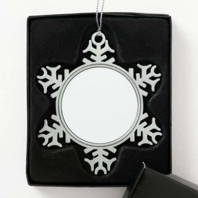 Ornement encadré de flocon de neige (Boîte)