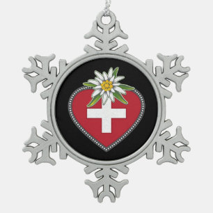 Ornement encadré de flocon de neige