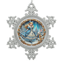 Ornement encadré de flocon de neige