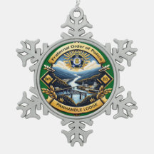 Ornement encadré de flocon de neige