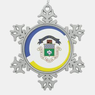 Ornement encadré de flocon de neige