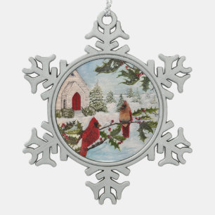 Ornement encadré flocon de neige « Paix de l'hiver