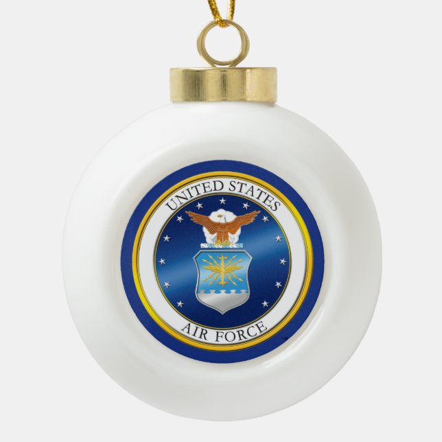 Ornement encadré Snowflake de l'USAF (Devant)