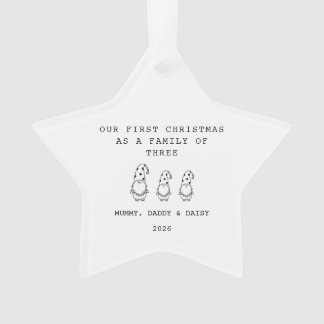 Ornement étoile de Noël Gonk pour famille de 3 per