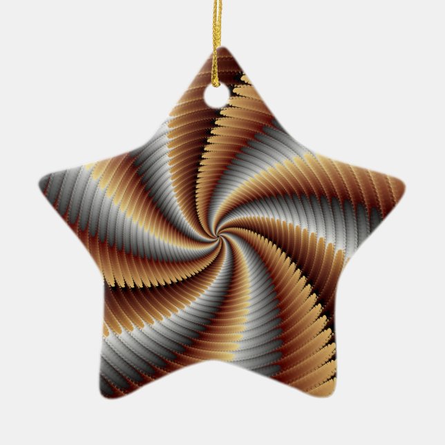 Ornement Étoile En Céramique 007 Fractal (Devant)