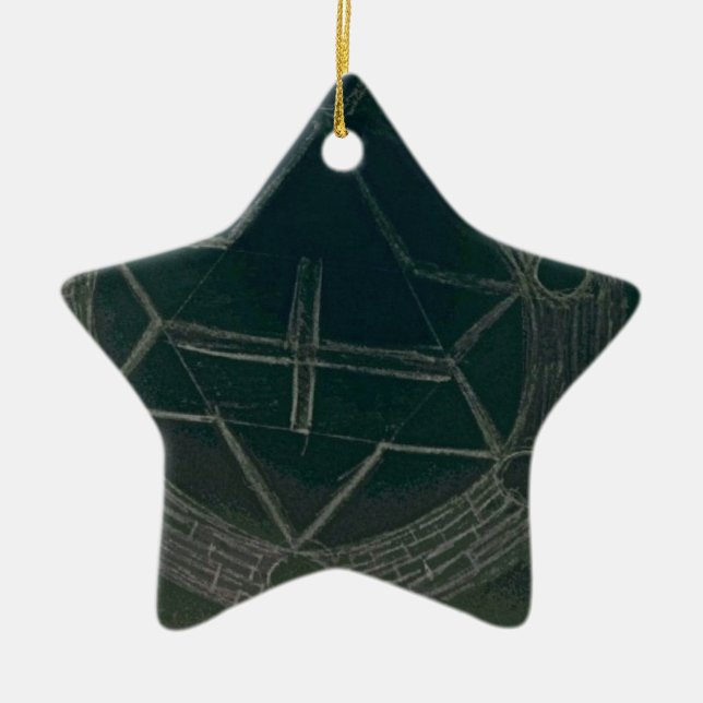 Ornement Étoile En Céramique à conquérir et prêt à gagner (Devant)