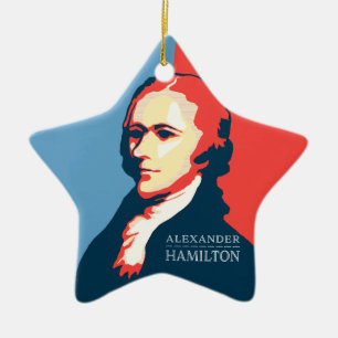 Ornement Étoile En Céramique Alexander Hamilton pour votre arbre de Noël