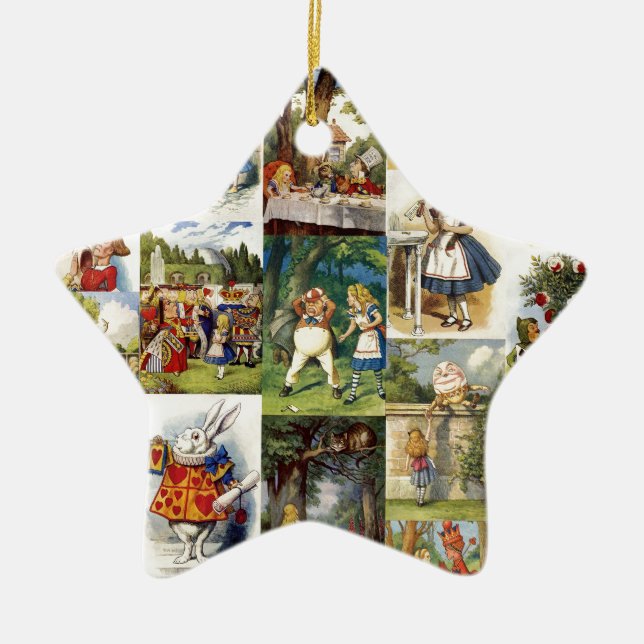 Ornement Étoile En Céramique Alice au pays des merveilles (Devant)