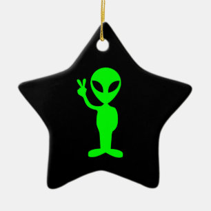 Ornement Étoile En Céramique Alien Star Ornament