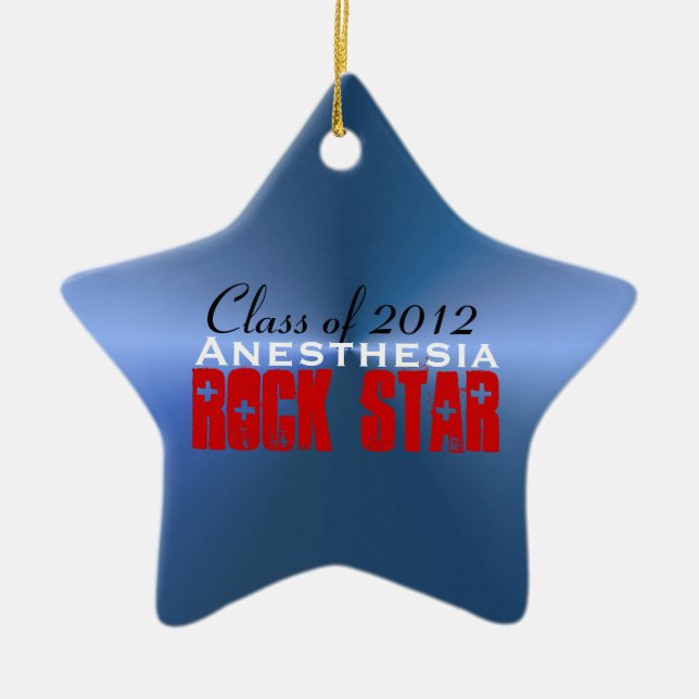 Ornement Étoile En Céramique Anesthésie RockStar (Devant)