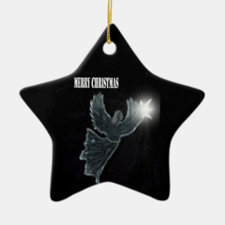 ORNEMENT ÉTOILE EN CÉRAMIQUE ANGE DE NOËL