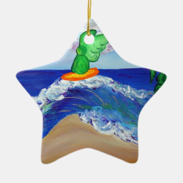 Ornement Étoile En Céramique Angel de surf Raphael équitation Guérison Ornament (Devant)