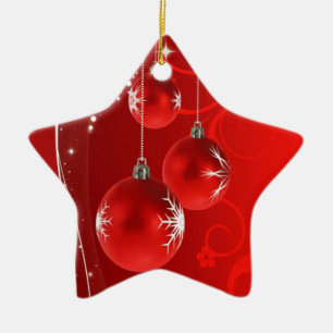 ORNEMENT ÉTOILE EN CÉRAMIQUE ARBRE DE NOËL PERSONNALISÉ