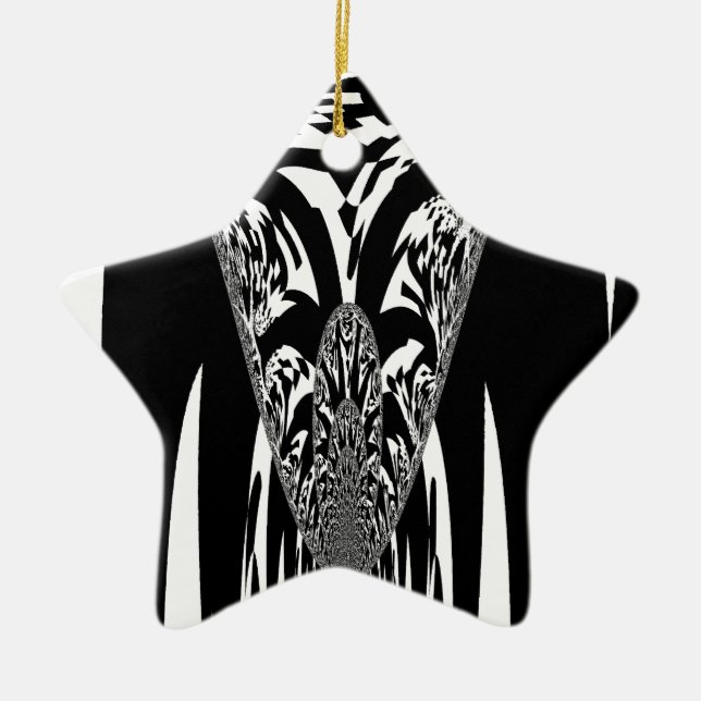 Ornement Étoile En Céramique Art Abstrait africain (Devant)