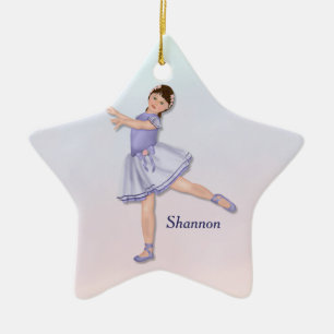 Ornement Étoile En Céramique Ballerina Girl Pastel