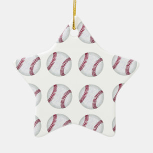 Ornement Étoile En Céramique Baseball 2