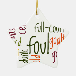 Ornement Étoile En Céramique Basketball Game Beautiful texte extraordinaire cit