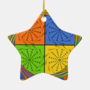 Ornement Étoile En Céramique Beau audacieux Motif égyptien : Un design éblouiss