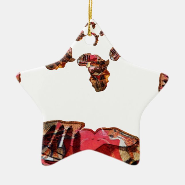 Ornement Étoile En Céramique Belles Couleurs (Devant)