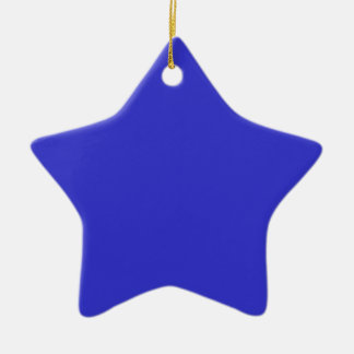 Ornement Étoile En Céramique Bleu