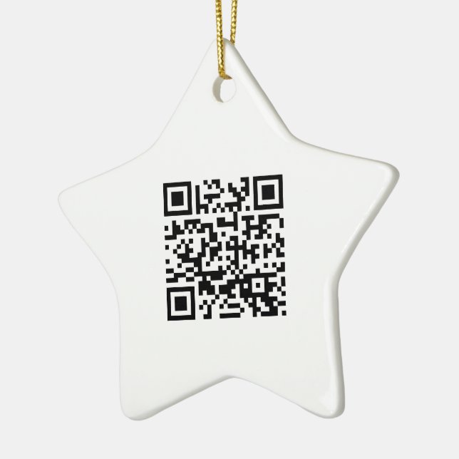 Ornement Étoile En Céramique Bonne année ! — Code QR (Gauche)