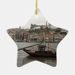 Ornement Étoile En Céramique Bord de mer de Porto, Portugal