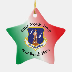 Ornement Étoile En Céramique Bouclier de la Garde aérienne