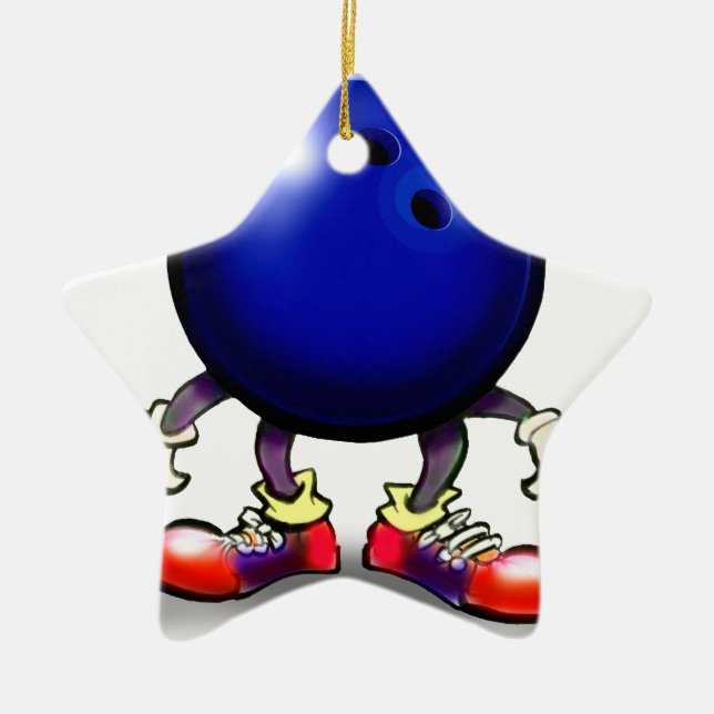 Ornement Étoile En Céramique Bowling (Devant)